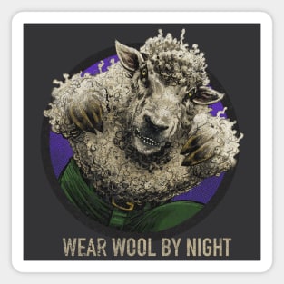 Wear-Wool By Night - distressed Magnet